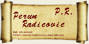 Perun Radicović vizit kartica